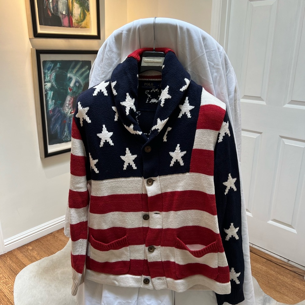 Polo by Ralph Lauren Star-Patterned cardigan, - Red, White, and Blue